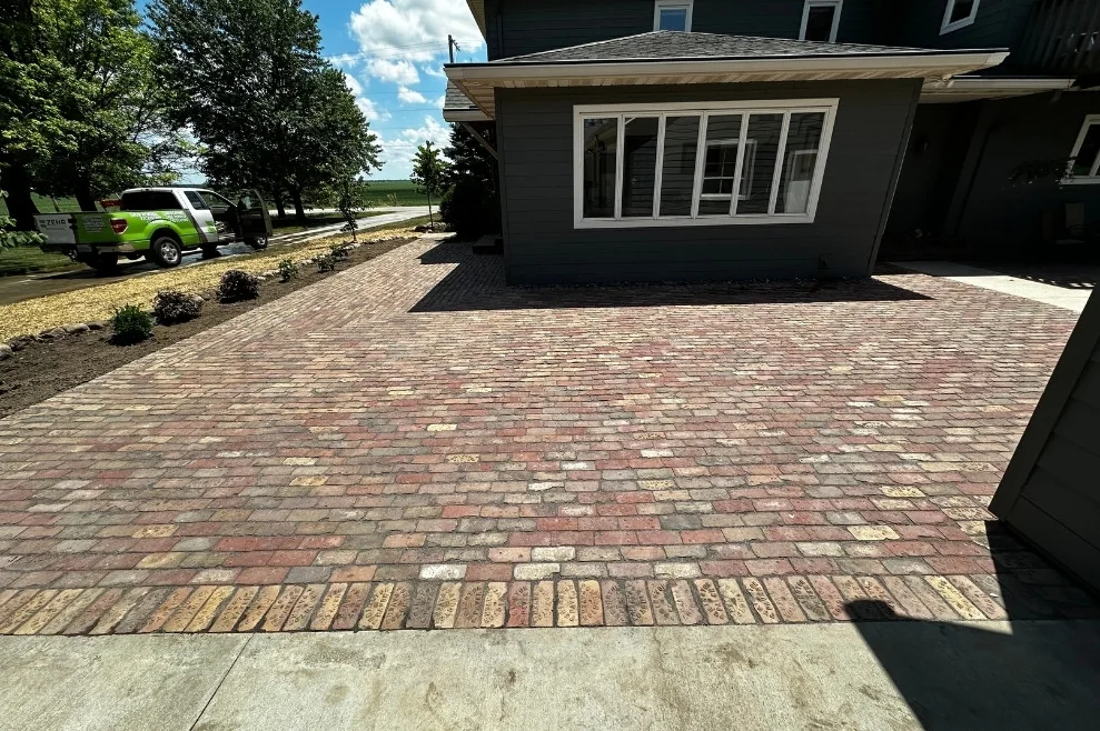 Hardscape paver driveway and stone installation