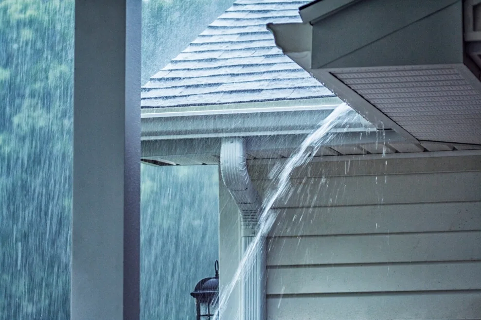 Runoff routed through a residential drainage area